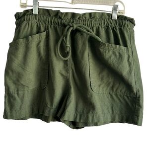 Universal Thread Goods Co. Olive Green Linen Shorts  • Used • Size: Large